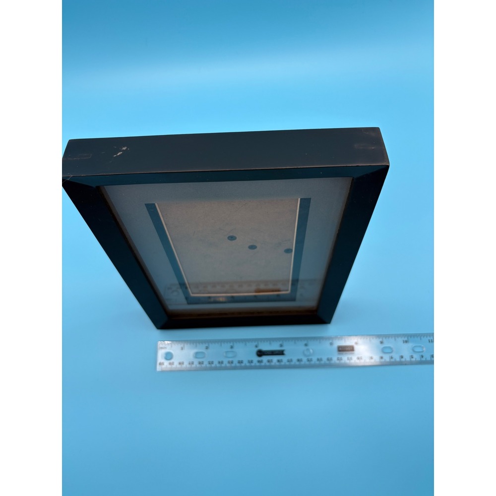 Blue 9x7 Picture Frame Double Mat Deep Tabletop Gallery Photo Display 1" Profile - Picture 2 of 6